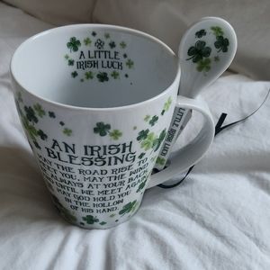 Irish Blessing Mug with Spoon